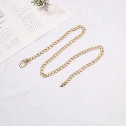 Unisex metal belt ins fashion accessories fashionable dress jeans belt chain belt wholesale