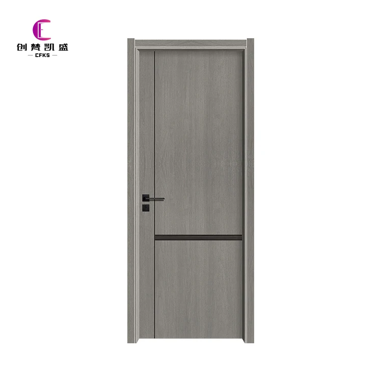 Customize Size Beveled Wood Exquisite Design for You PVC Glass Waterproof Steel Living Room Wooden Door Sliding Glass