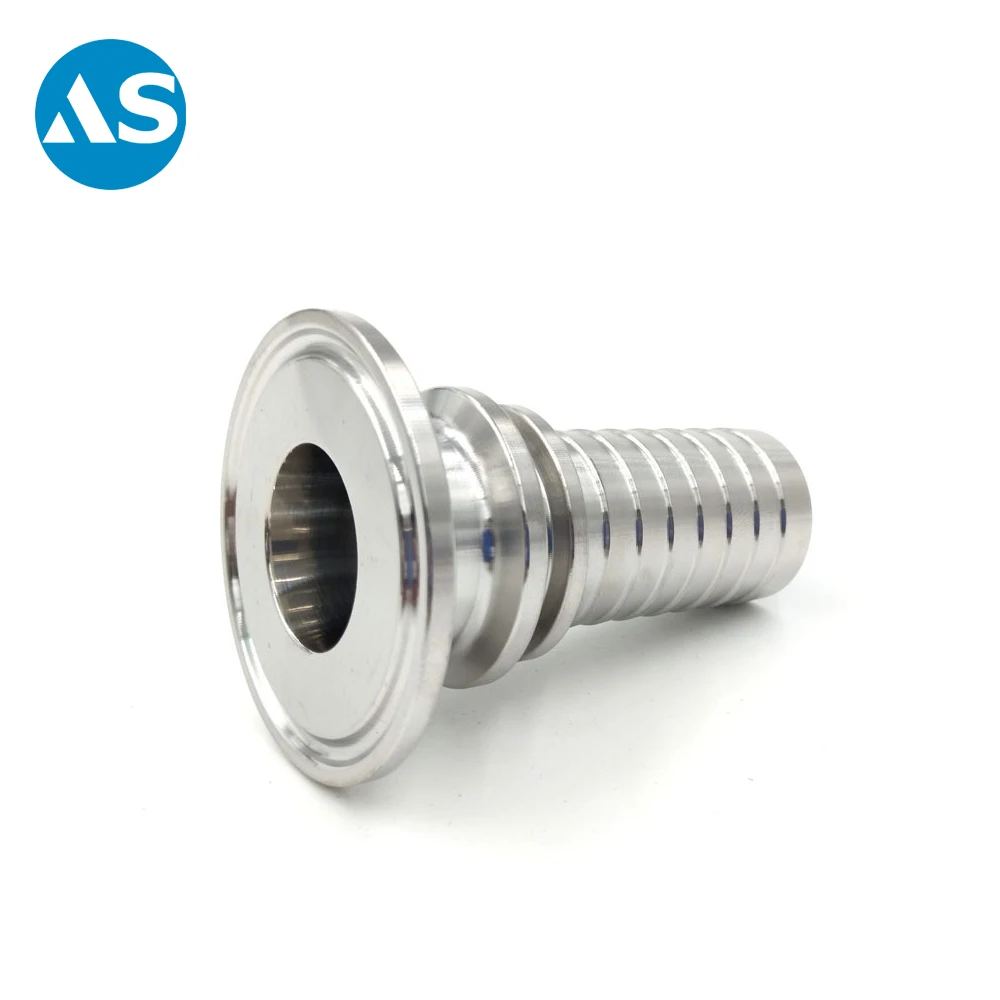Food Grade Stainless Steel SS316L Sanitary Clamped Hose Barb Fitting