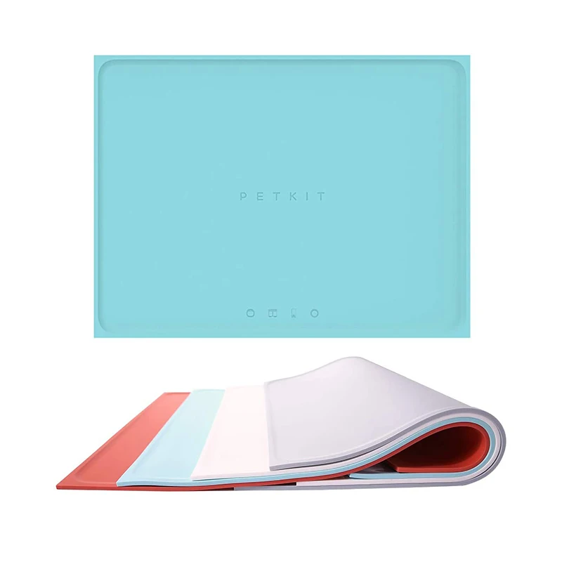 PETKIT Pet Spillproof Mat Pet Feeding Mat Non-slip Silicone Waterproof Easy to Clean Pet Food Mat Dog Bowl Placemat Rectangle