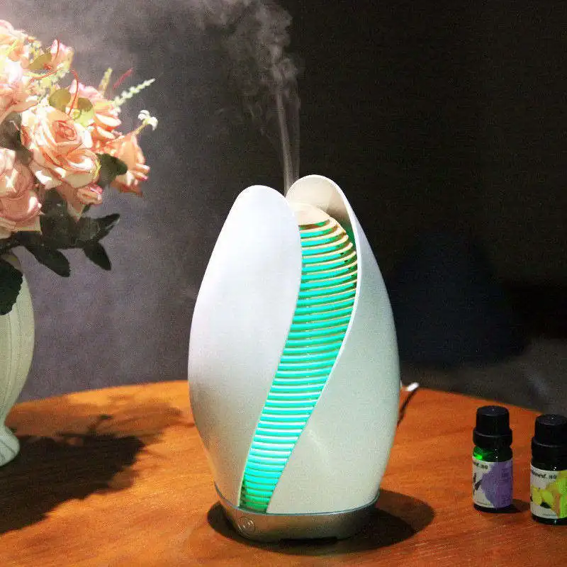 Unique desktop aroma diffuser silent ultrasonic spray air humidifier essential oil led night light for hotel
