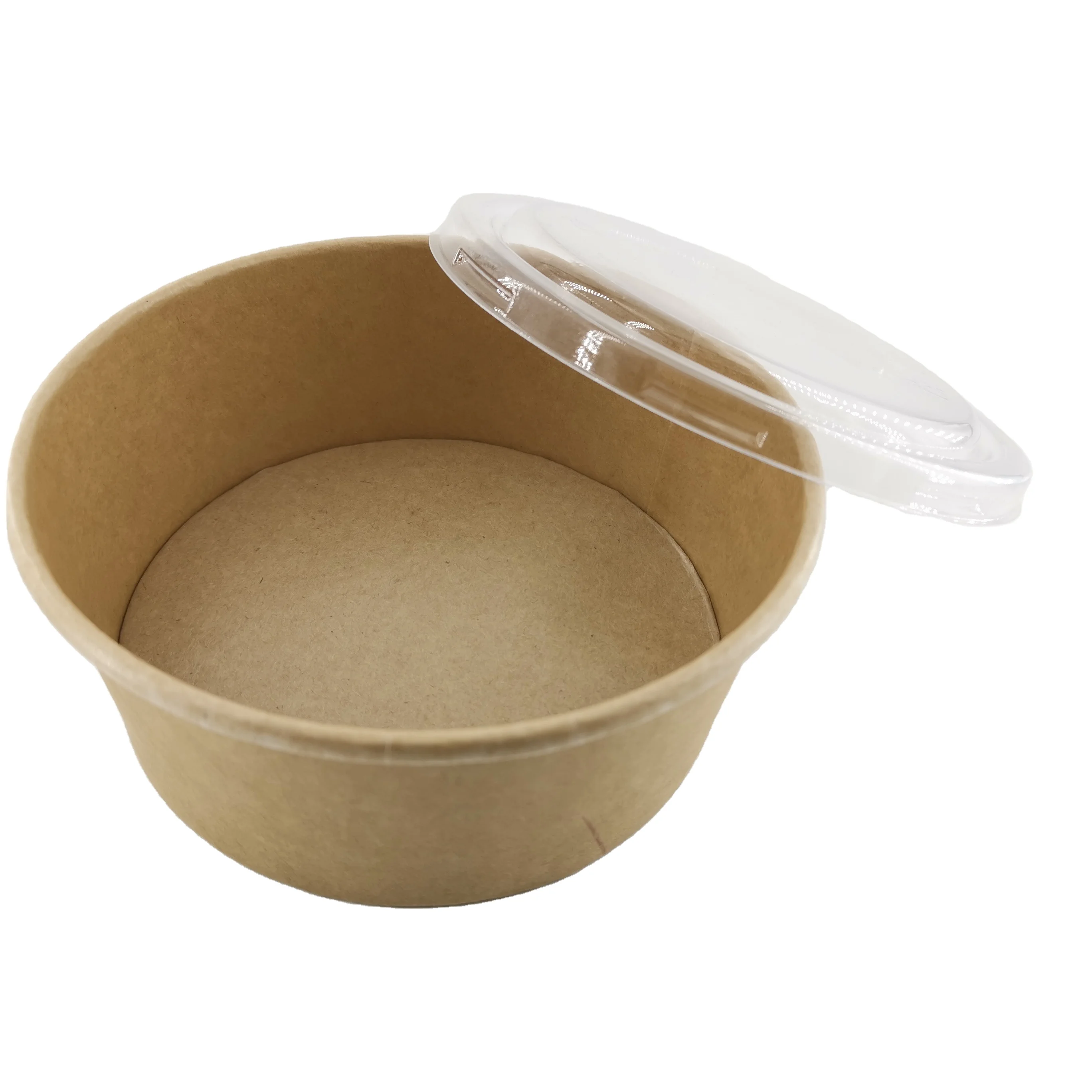 Manufacturer customized disposable paper bowl salad biodegradable kraft paper round soup bowl