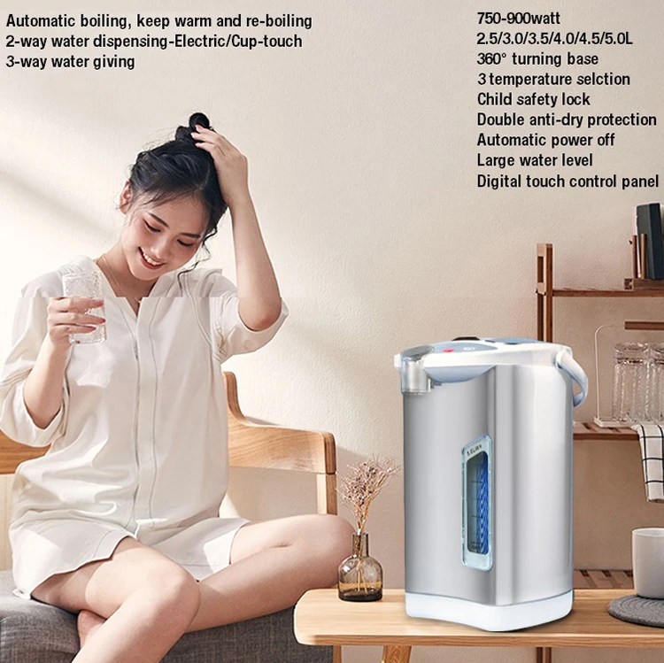 Household 4-5L Multi Capacity Electric Hot Water Kettle SS201 Stainless Steel Inner Pot With Tinplate Cover