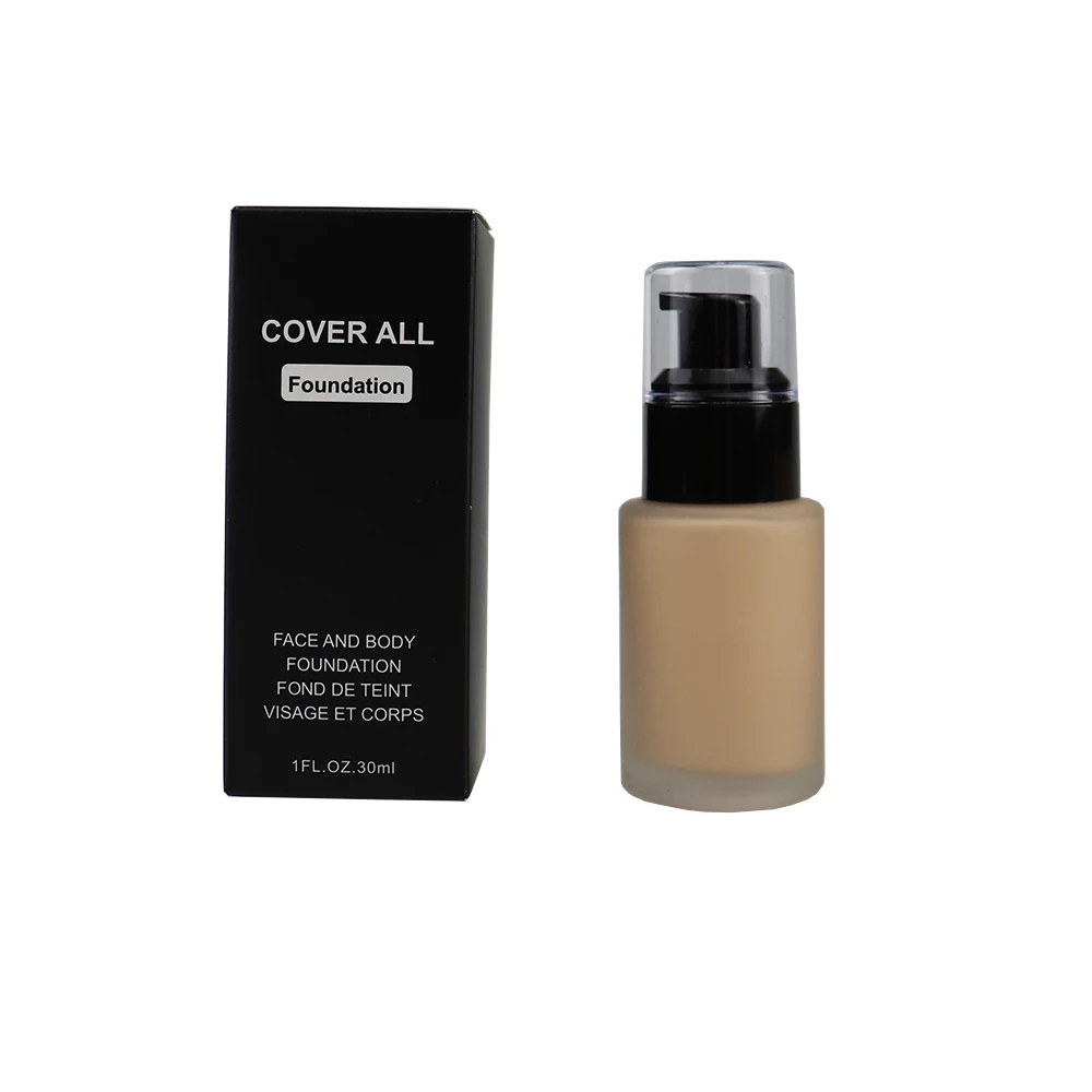 Private label  cosmetics Full Coverage waterproof foundation face beauty makeup liquid foundation