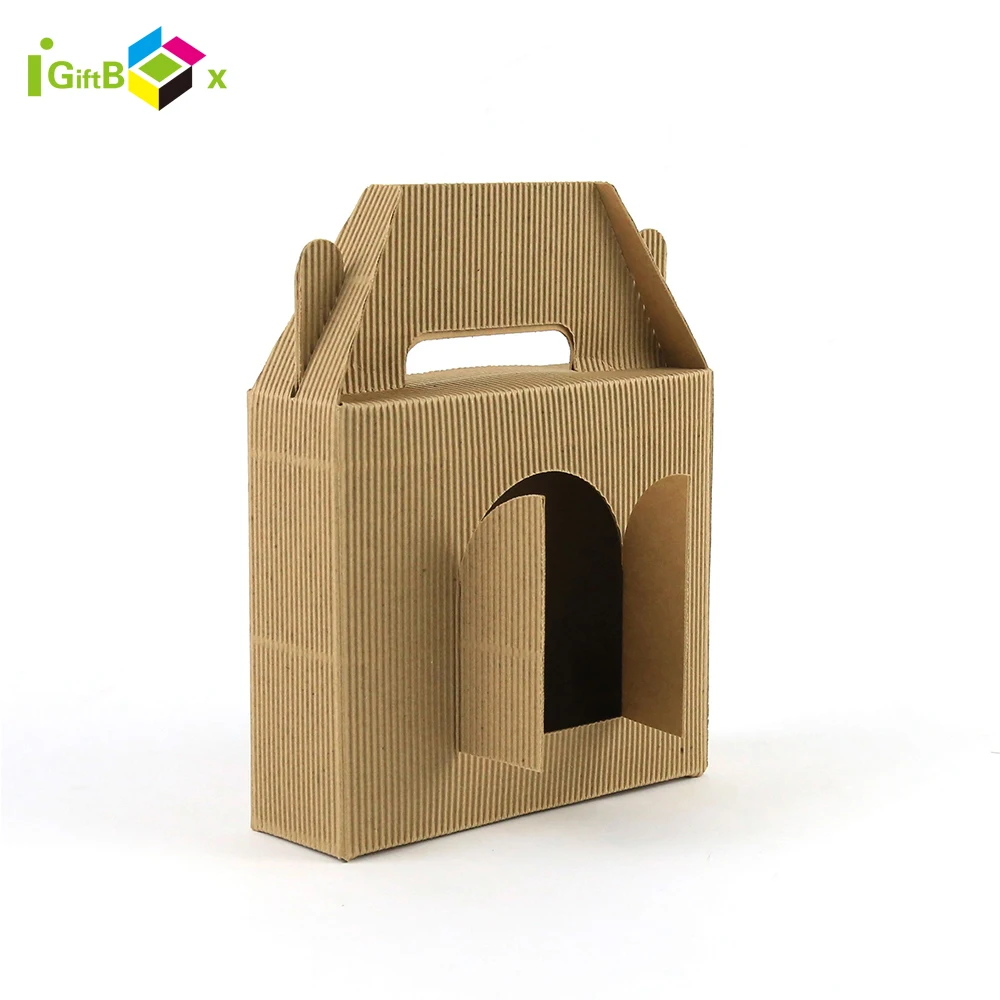 Custom printed corrugated packaging box portable carton for wine