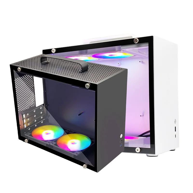 Choiyan New Design High Quality PC Cpu Cabinet Case  ATX  Chassis itx 1U Power Supply Computer Case for Deskshop