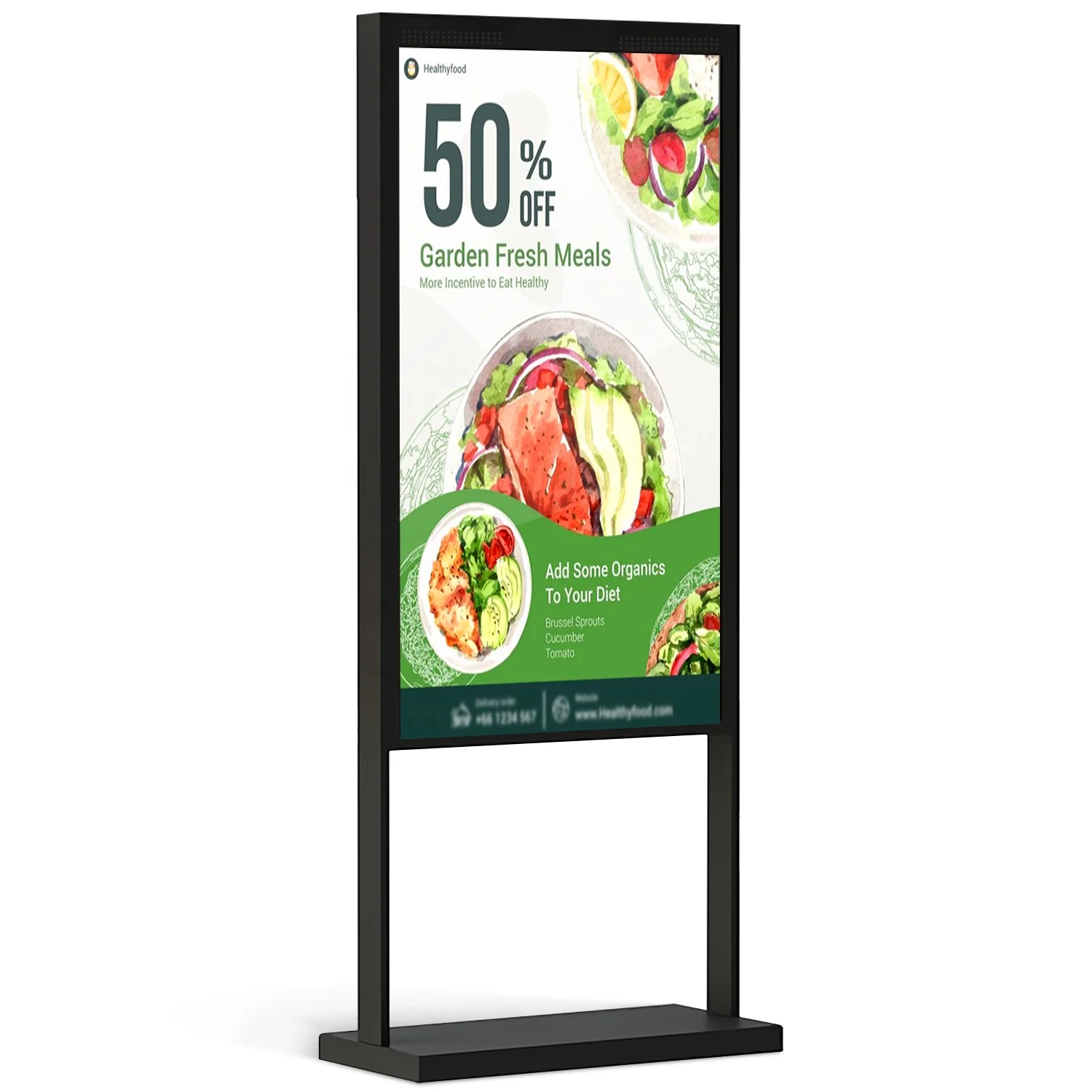 retail shop ultra thin horizontal display 32 43 55 inch android OS IPS panel ELED advertising digital signage and displays