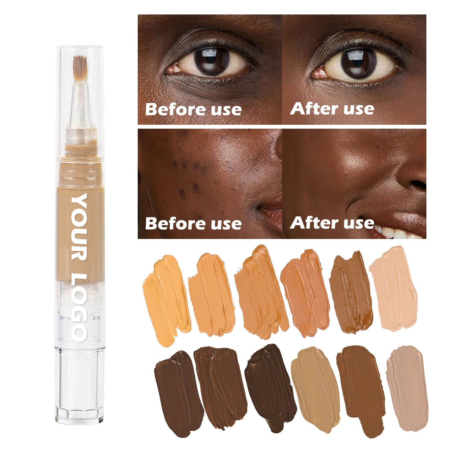 No logo high pigment liquid concealer pen wholesale moisturizing full coverage face makeup concealer private label