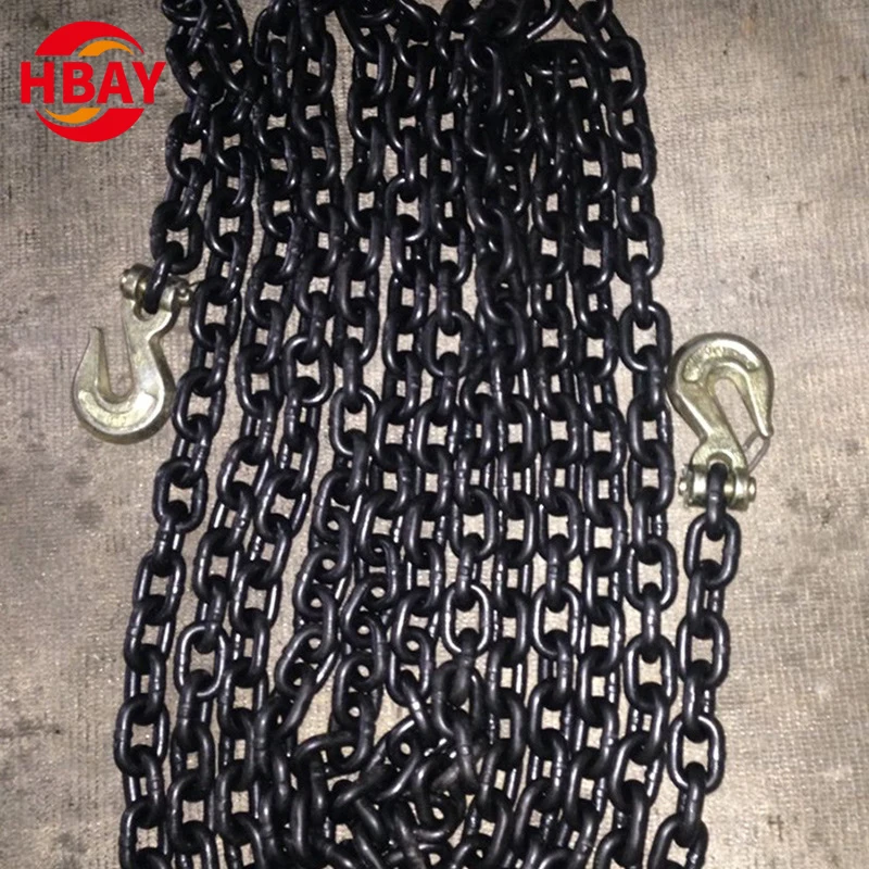 Factory Alloy Steel G80 G100 Lifting Chain Sling Forged Black Anchor Marine