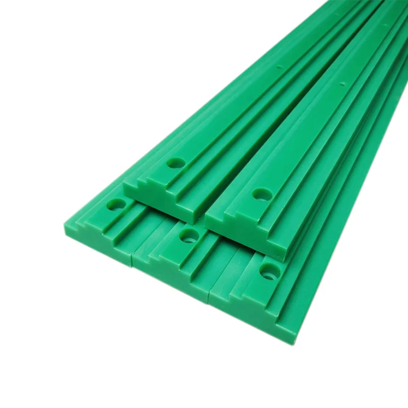 Custom CNC Linear Plastic Sliding Guide Rail / UHMWPE Sliding Conveyor Rails Chain Roller Guide