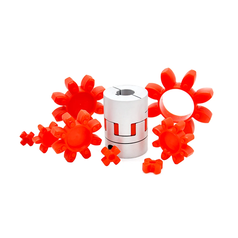 Hot Sale PU Buffer Elastic Rubber Cushion Spider Insert Element For Flexible Shaft Jaw Spider Coupling Plum Shaped Buffer Pad