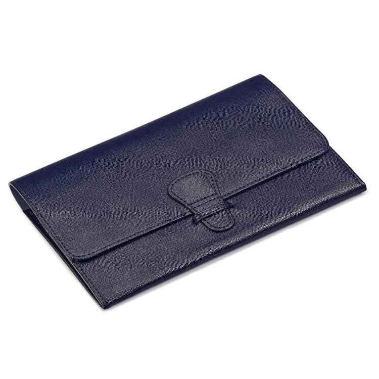 Personalized classic wallet with emboss logo travel long wallet in saffiano leather