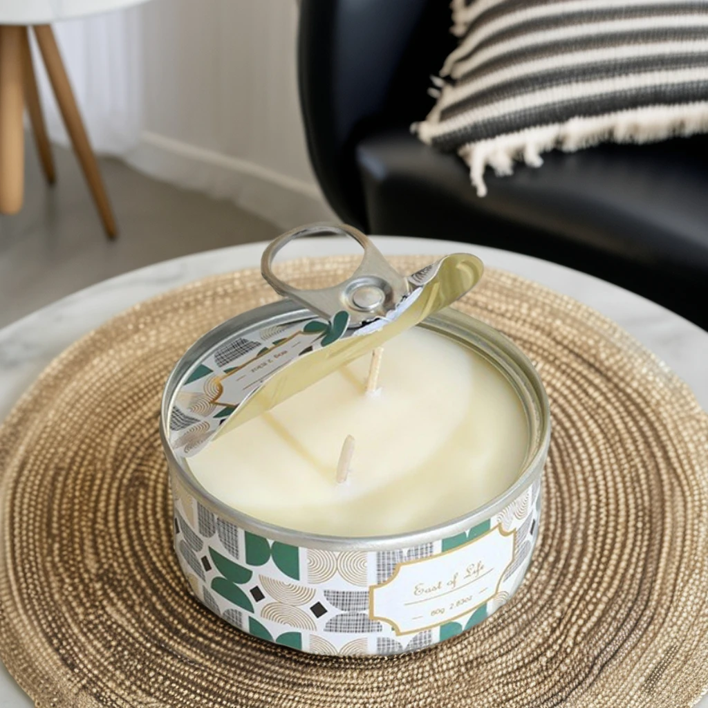 Wholesale Luxury Custom Tins Scented Candle Smokeless Creative Aroma Natural Soy Wax Tins Jar Candle