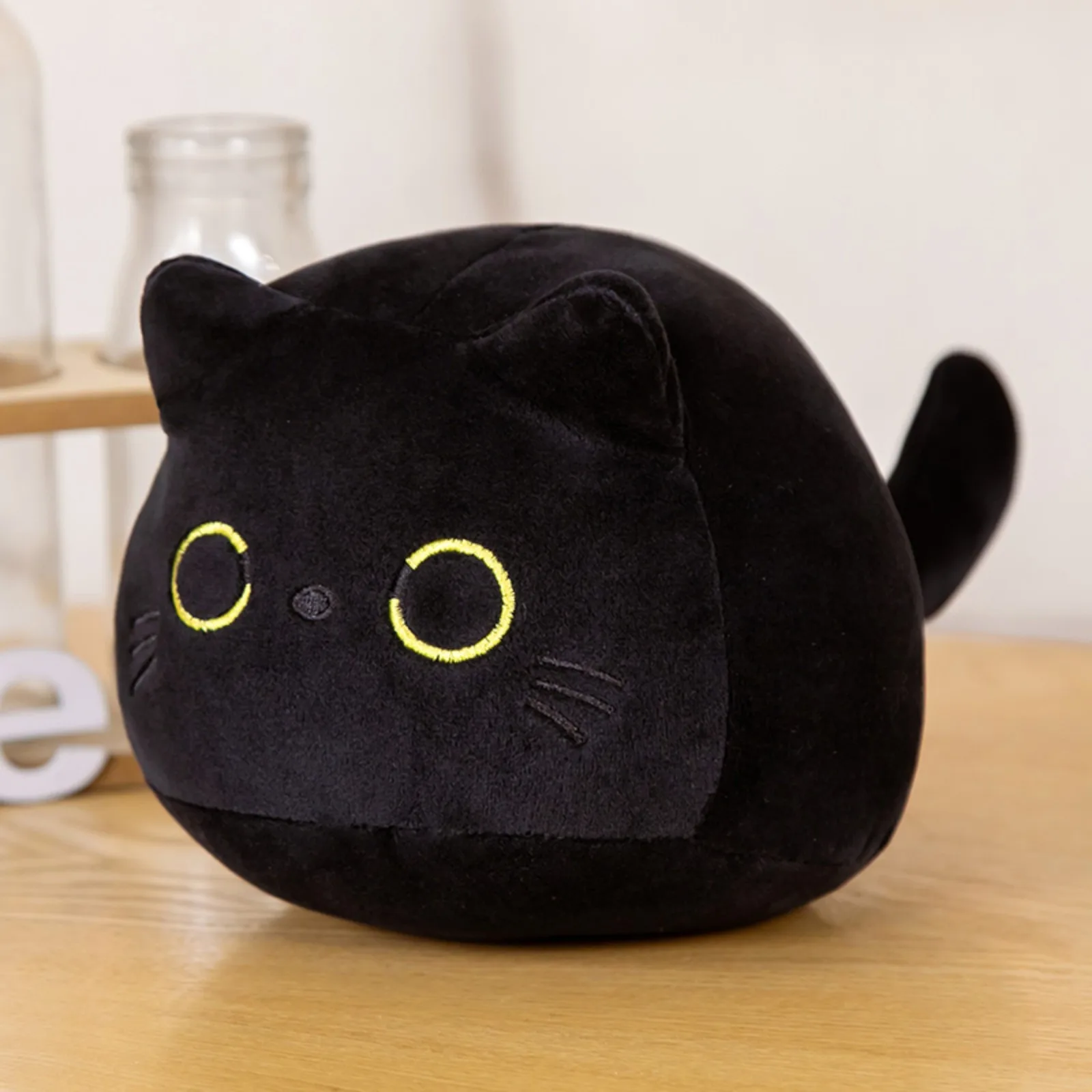 Кукла плюшевая черная кошка