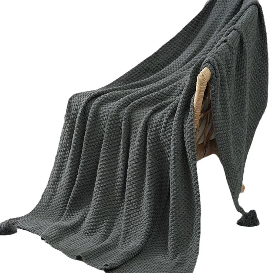 Knitted Blanket for Couch, Chunky Cable Knit Blanket Throw, Decorative Cozy Farmhouse Throw Blankets for Women and Man