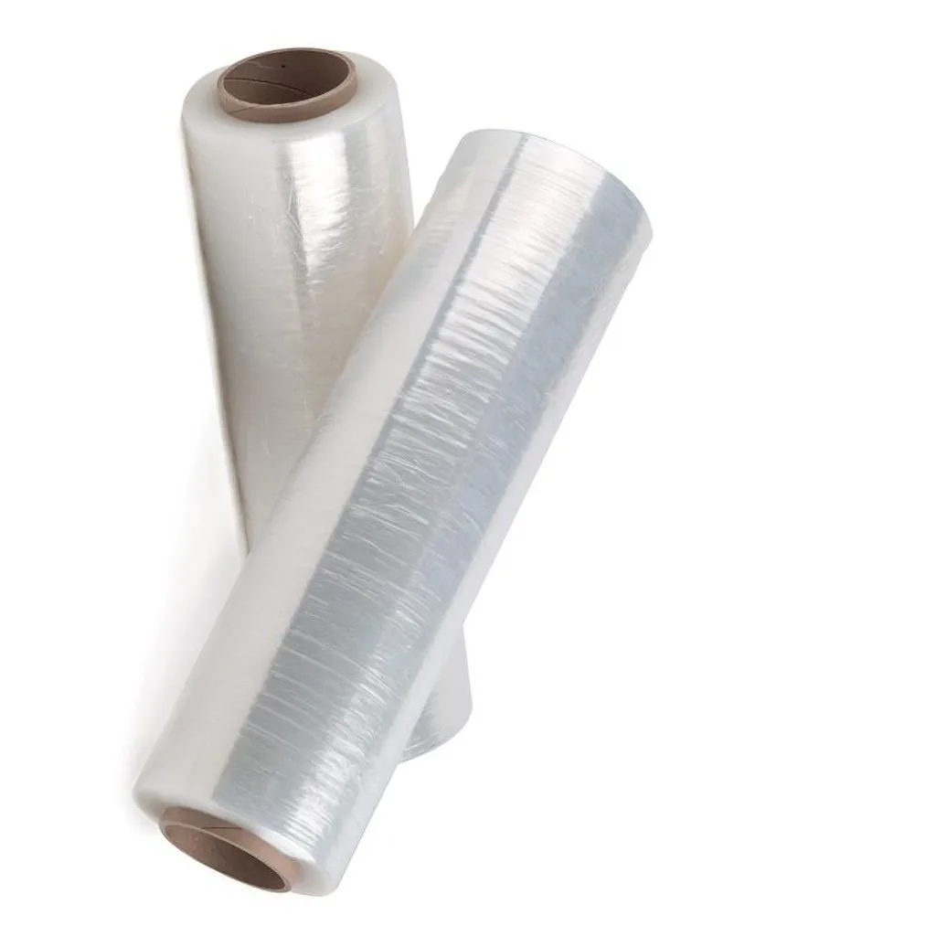 China Factory Transparent PE Stretch Film Flexible LLDPE Normal Clear Film With Slight Powder For Zippers Bag Tent Tablecloth