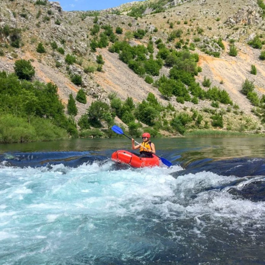 Factory cheap Light weight TPU Packraft Inflatable Raft Hovercraft River Lake packing Raft