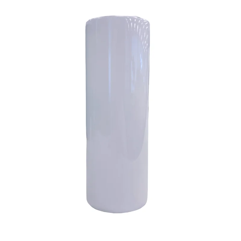 USA Warehouse stocked white 20 oz straight sublimation blanks  Right Angle Flat Edge Arc Double Walled Tumblers