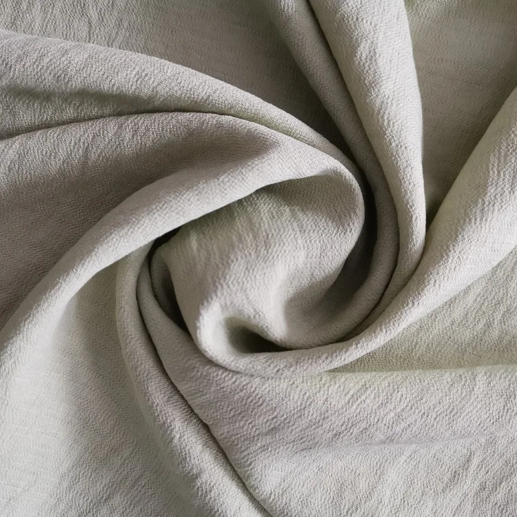 
HOT SALES nylon/rayon bark crepe piece dye fabric for garment 
