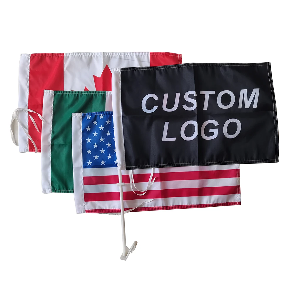 wholesale sublimation custom car window flag blank afghanistan any country with pole