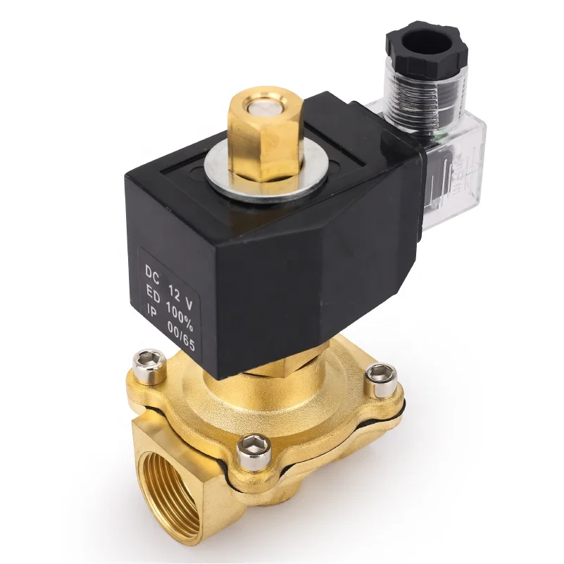 2 3 Way Brass Solenoid Valve Normally Closed Open 1/8' 1/4' 3/4' 1/2' 1' 2' 3' 12v 24v Dc 110v 120v 220v 230v 240v Ac