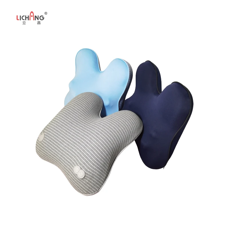LICHANG Infrared Large Area Shiatsu Back Massage Pillow Waist Heating Electric 4 Nodes Deep Kneading Massage Pillow