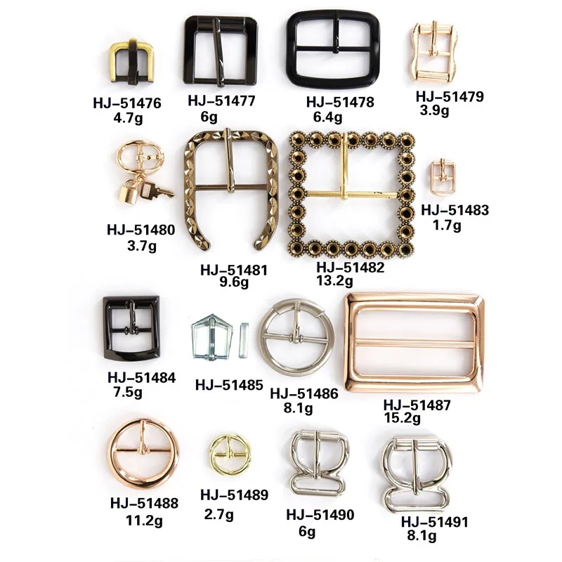 BX  Wholesale Metal Buckle For Handbag Irregular Shape Buckle Metal G Hook Metal Webbing Buckles