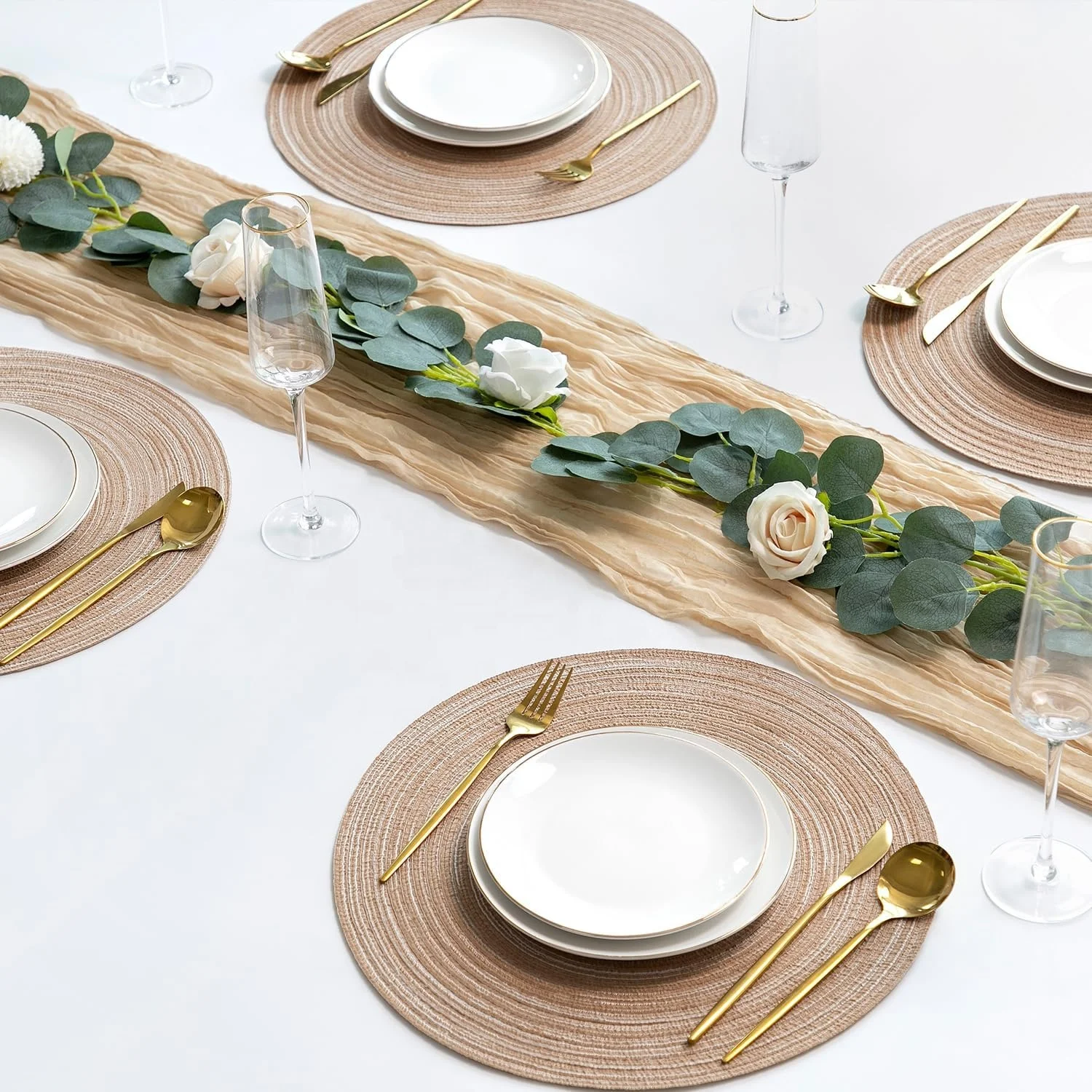 Nordic style wholesale Handmade Cotton Woven Placemats wedding decoration washable dinning table mat customized