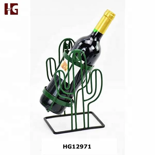 Cactus  Frame Metal 5 Pack Bottle Carrier & Wine Racks
