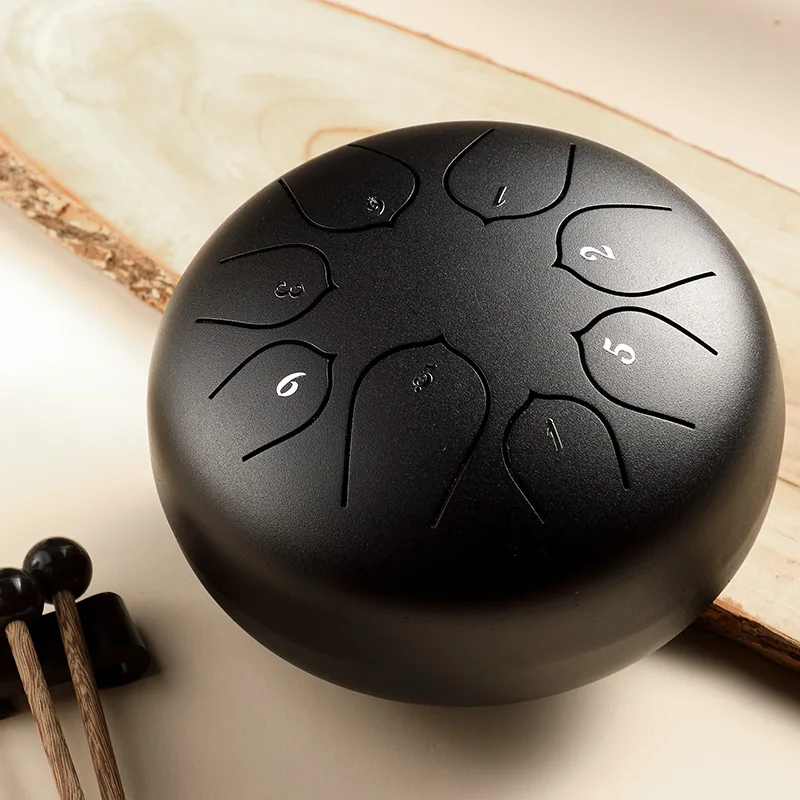 Hot selling  mini steel tongue drum 6 inch 8 notes Steel Tongue Percussion Drum with soft bag