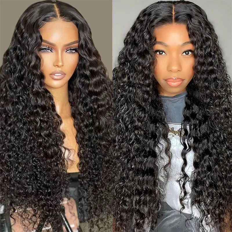 Brazilian Human Hair 28 Inch 200 Density Loose Deep Wave 13x4 Full HD Transparent Lace Frontal Wigs
