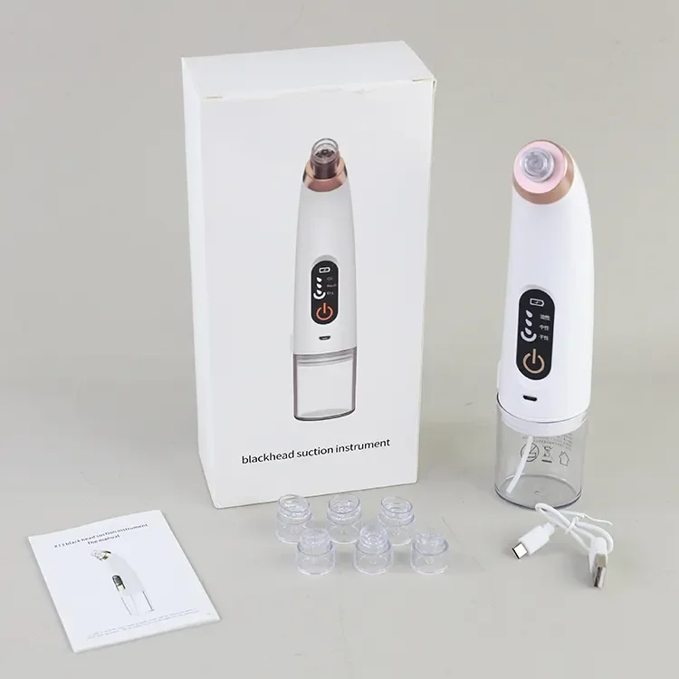 2023 Hot Electric Pimple Removal Suction Extractor Tool Kit Heated Vacuum Blackhead Remover Face Pore Cleaner