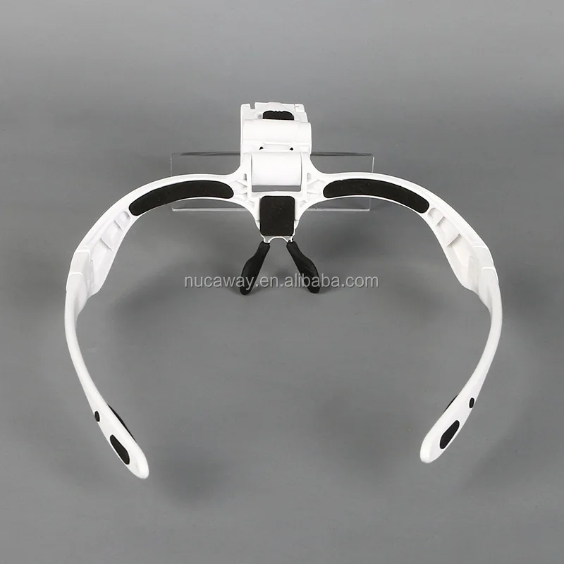 Increase of efficiency white LED light eyelash extension magnifier light glasses for Beautician