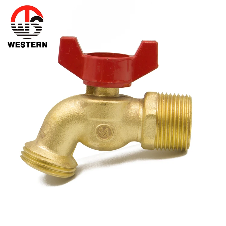 3/4 high quality T-handle outdoor garden forge brass bib tap with butterfly handle