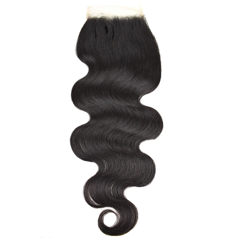 
Cuticles Aligned Pre-Plucked 5x5 transparent Lace Closure Bundles Virgin Human Hair Body Wave Lace Closure with Baby Hair 
