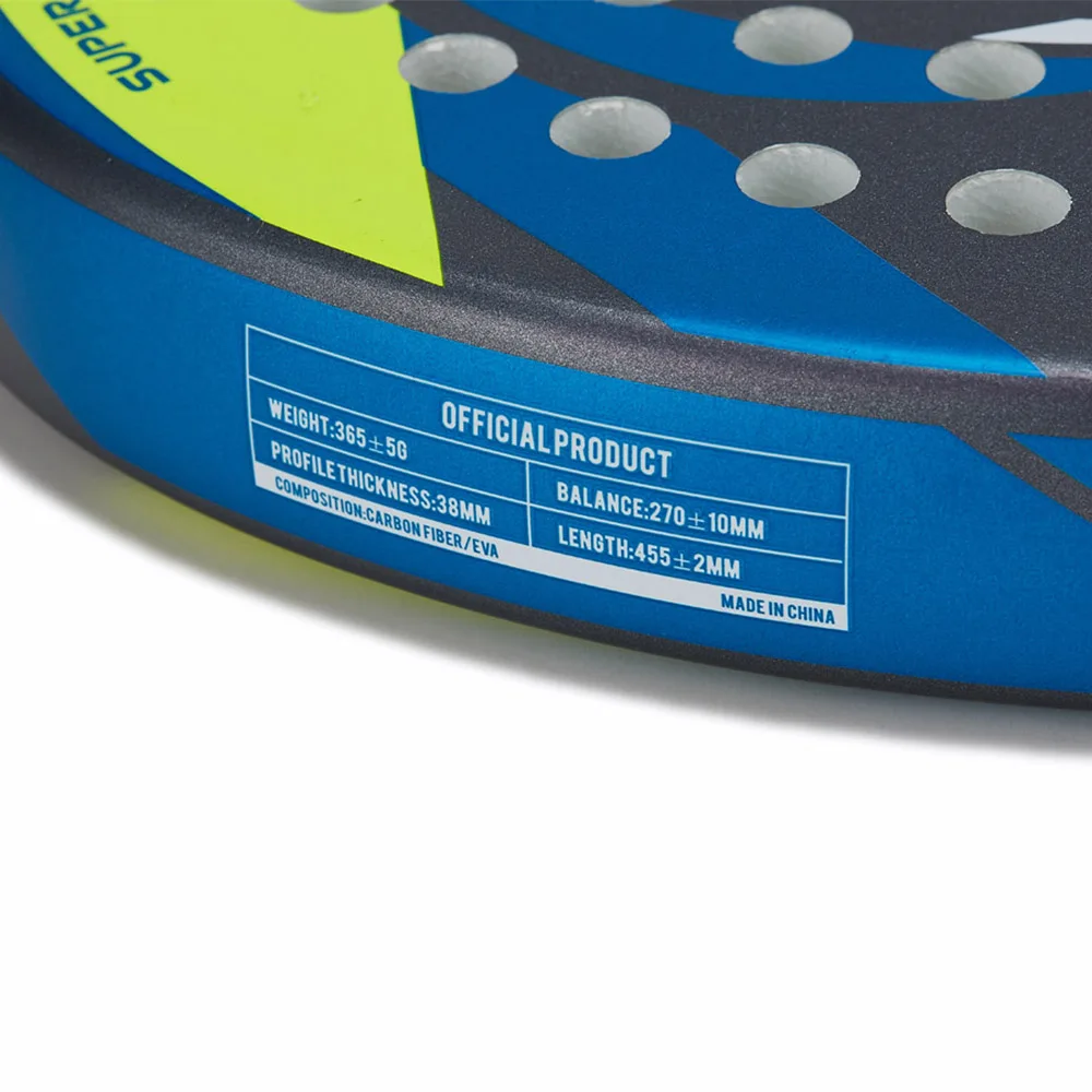 Professional Customized Powerful 3k Carbon Paddle Tennis Racket With Soft EVA For Advanced Players