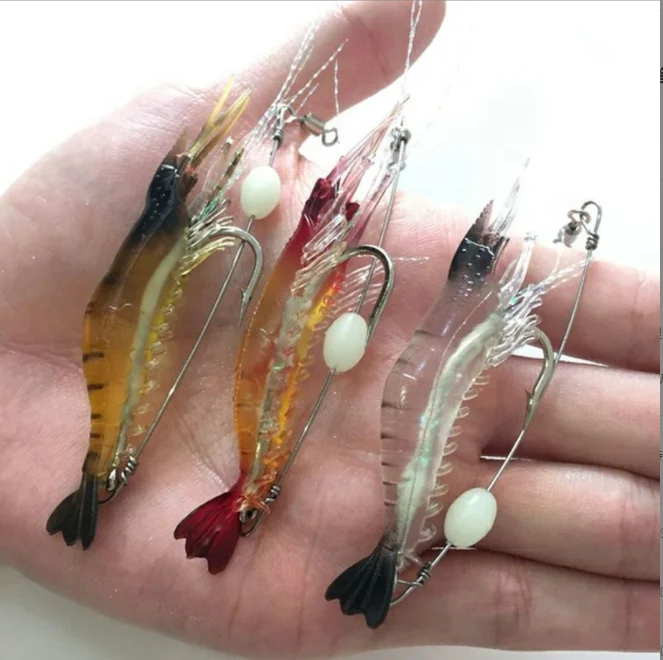 fishing lure Built-in Hook luminous Bait Shrimp kit Noctilucent Shrimp winter fishing fishing sea lure