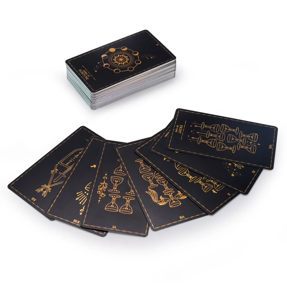 Custom Oracle Affirmation Full Color Printed Gold Foil Tarot Cards Latest Styles Printing English Tarot Card Deck