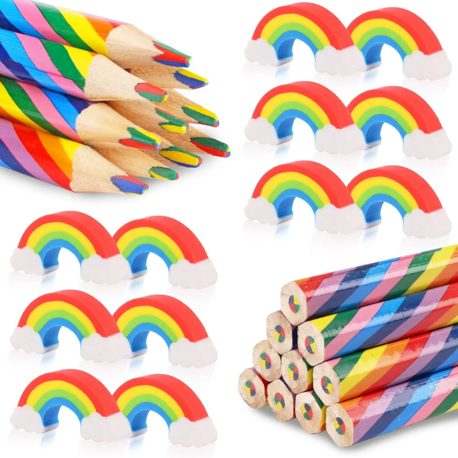 4 in 1 Lead Colored Rainbow Pencils Draw Art Colour Pencils for Kids Artists School Students