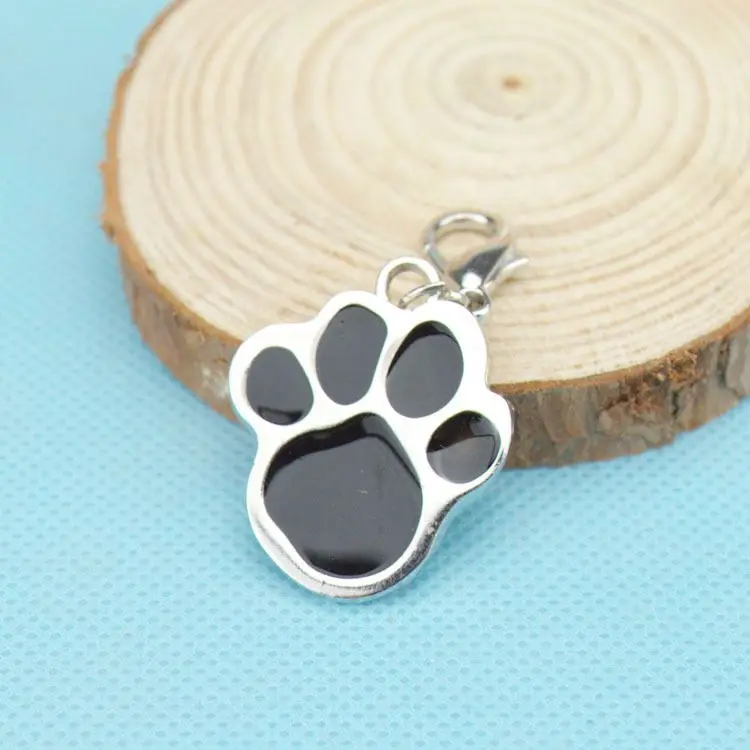 Custom Logo Personalized Dog Identification Plate Harnesses Air Tag Paw Shape Pet ID Tags