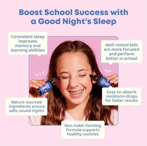 ODM  Best Selling Natural Elderberry Vitamin D Supplement Improve Sleep Quality Children Melatonin Drops Liquid