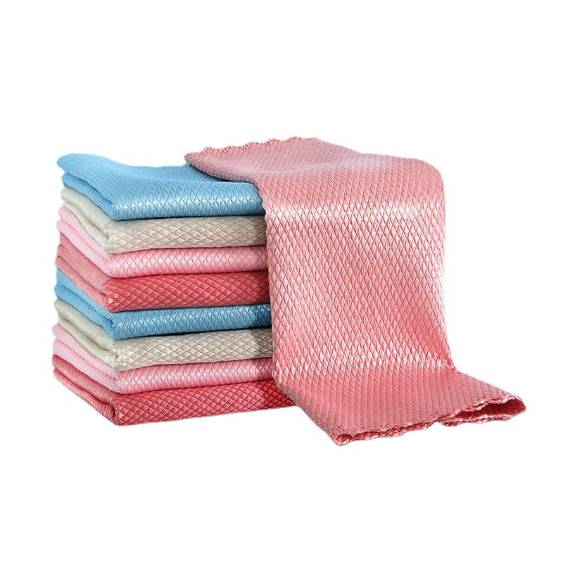 Premium Quality Fishscale Cloth Lint Free Diamond Cleaning Cloth Microfiber Multipurpose For Household