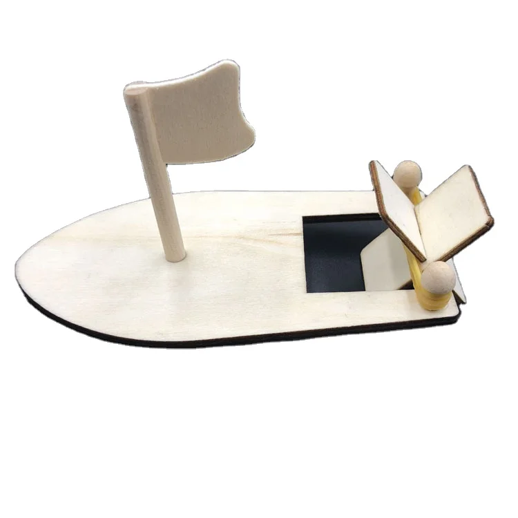 Wholesale 10 Pcs DIY Toy Wood Boat Craft Kits