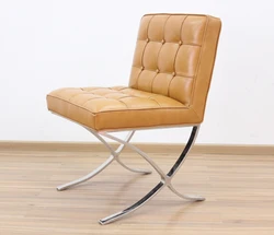 Tufty leather dining chair mid century dining chair