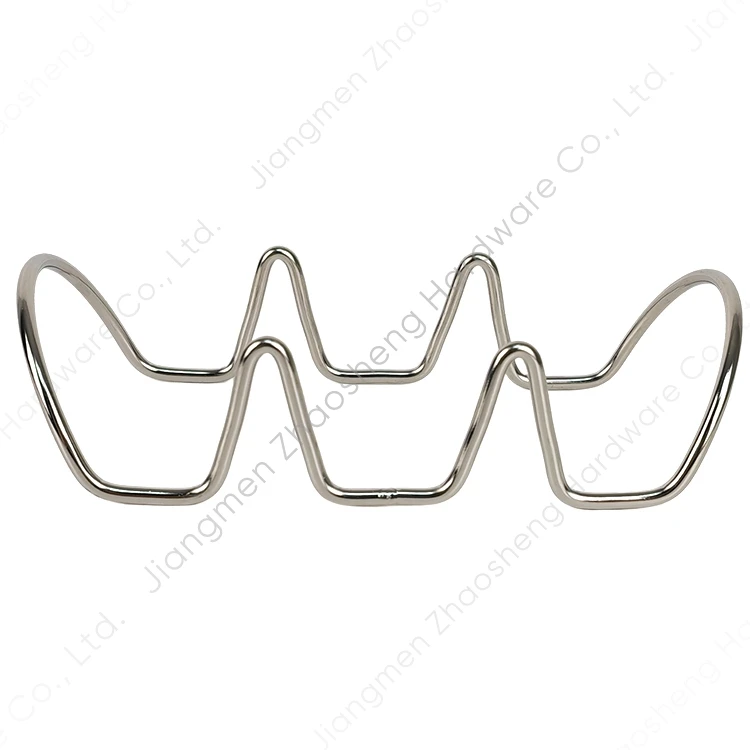 Multiple Wholesale Restaurant Decorative Metal Oven Safe  High Quality Stainless Steel Stand Taco Holder Set For 3 Taco