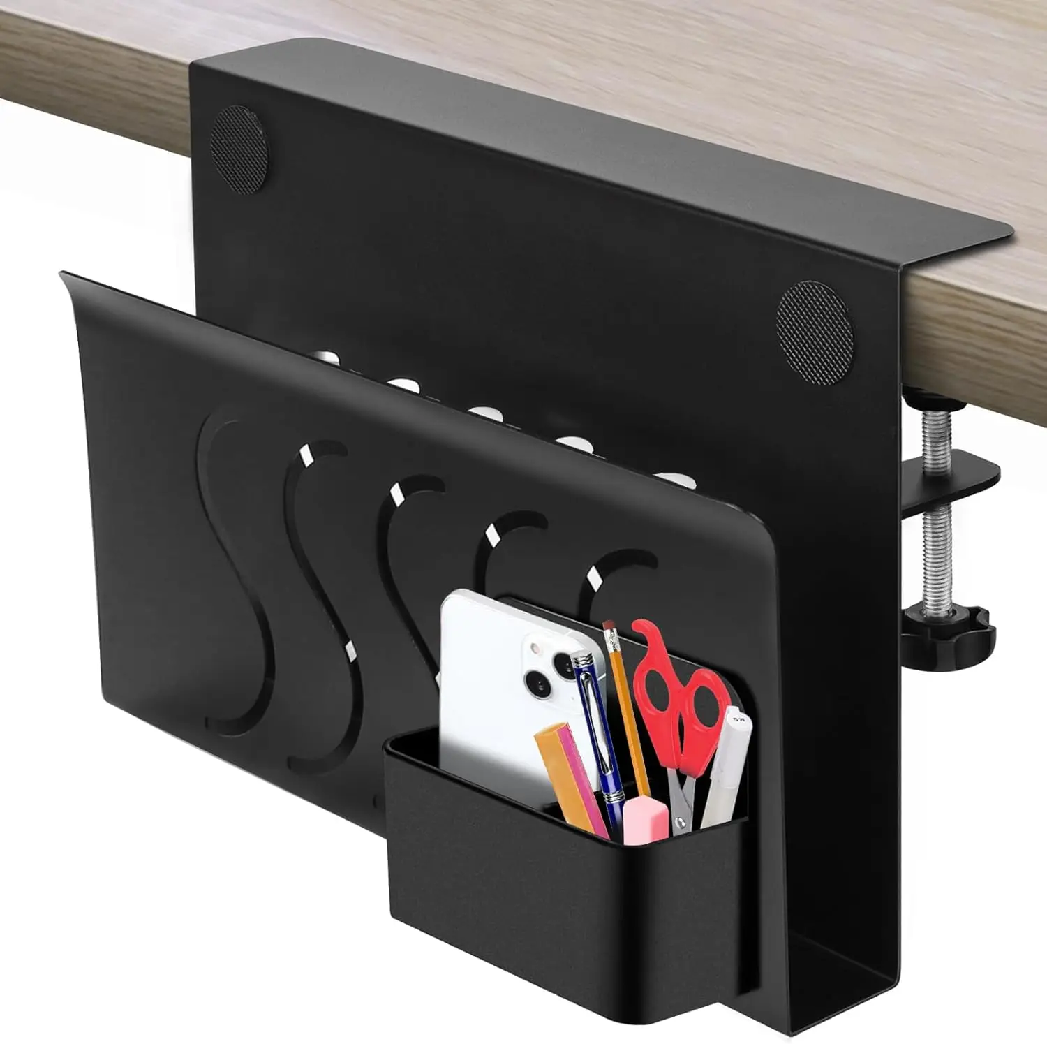 Desk Side Storage Laptop Holder Under Desk Storage Side Desk Organizer