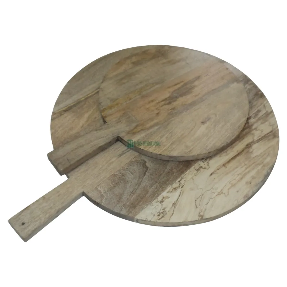 Round Chopping Board - Pizza Board - Wood - Bread Cutting Board - High Quality - Durable - Handmade- Wholesale Bulk Manufacturer
