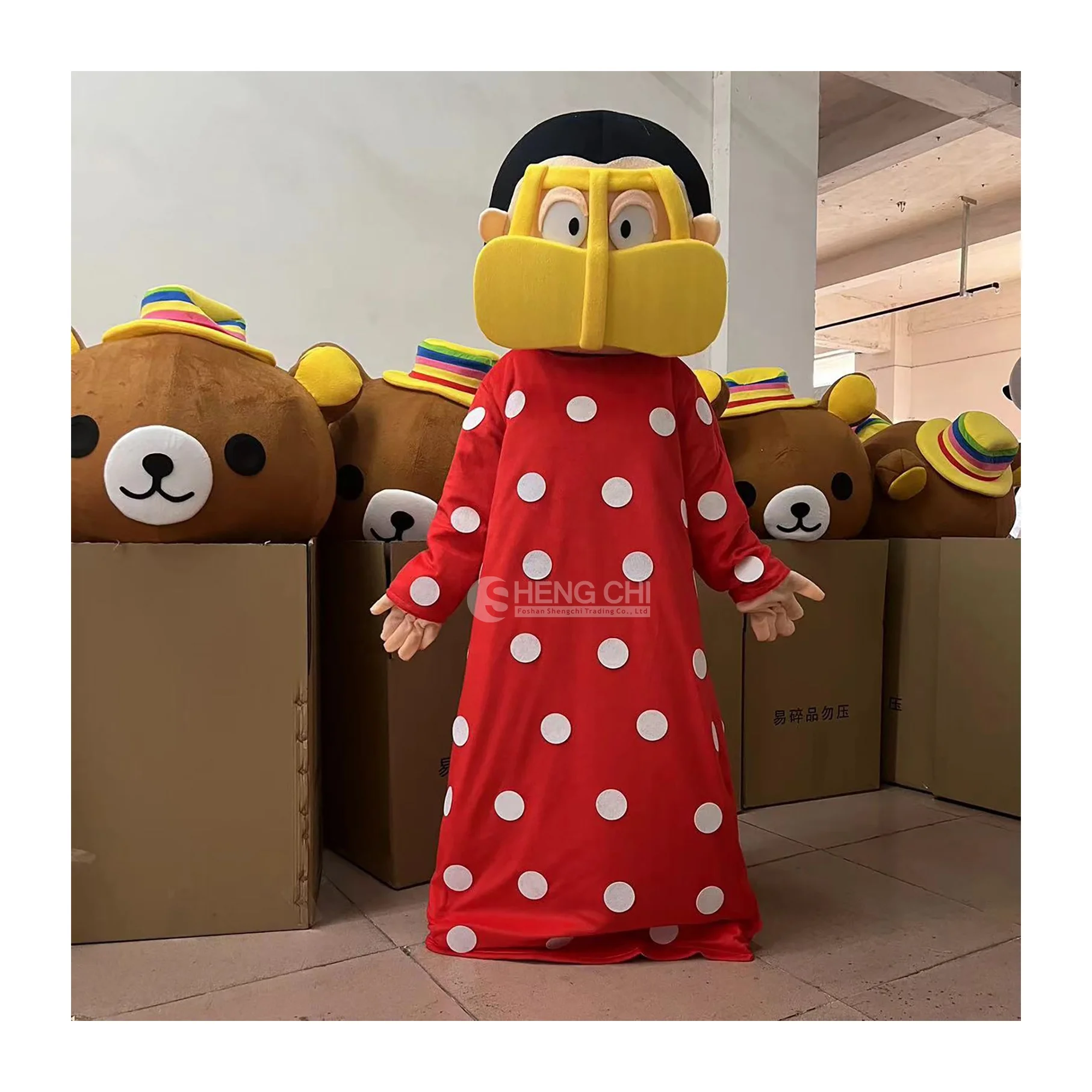 Minimum order quantity 1 customized adult cartoon plush Arab boy mascot costume cosplay costume