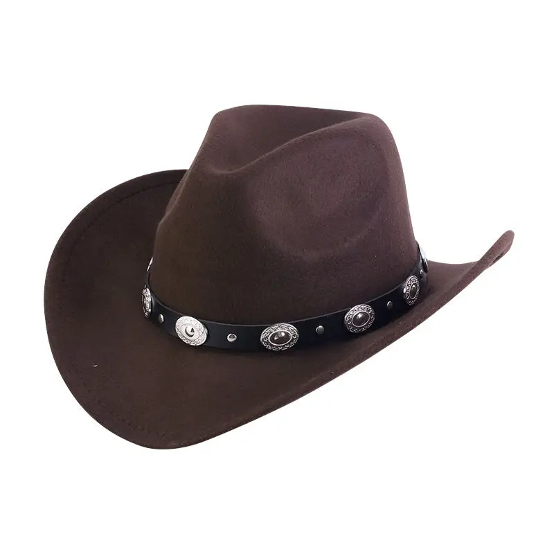 Wholesale Wool Fedora Cap Bulk Hot Sale Cowboy Hat Custom Men Felt Cowboy Hats