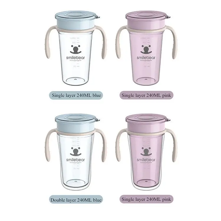OEM Cartoon 240ML 270ML Non-spill Infant Miracle Training Baby Cup 360